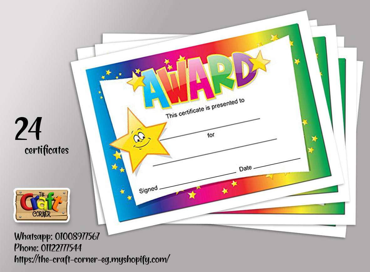 Award certificate