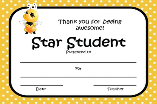 Bee theme star student