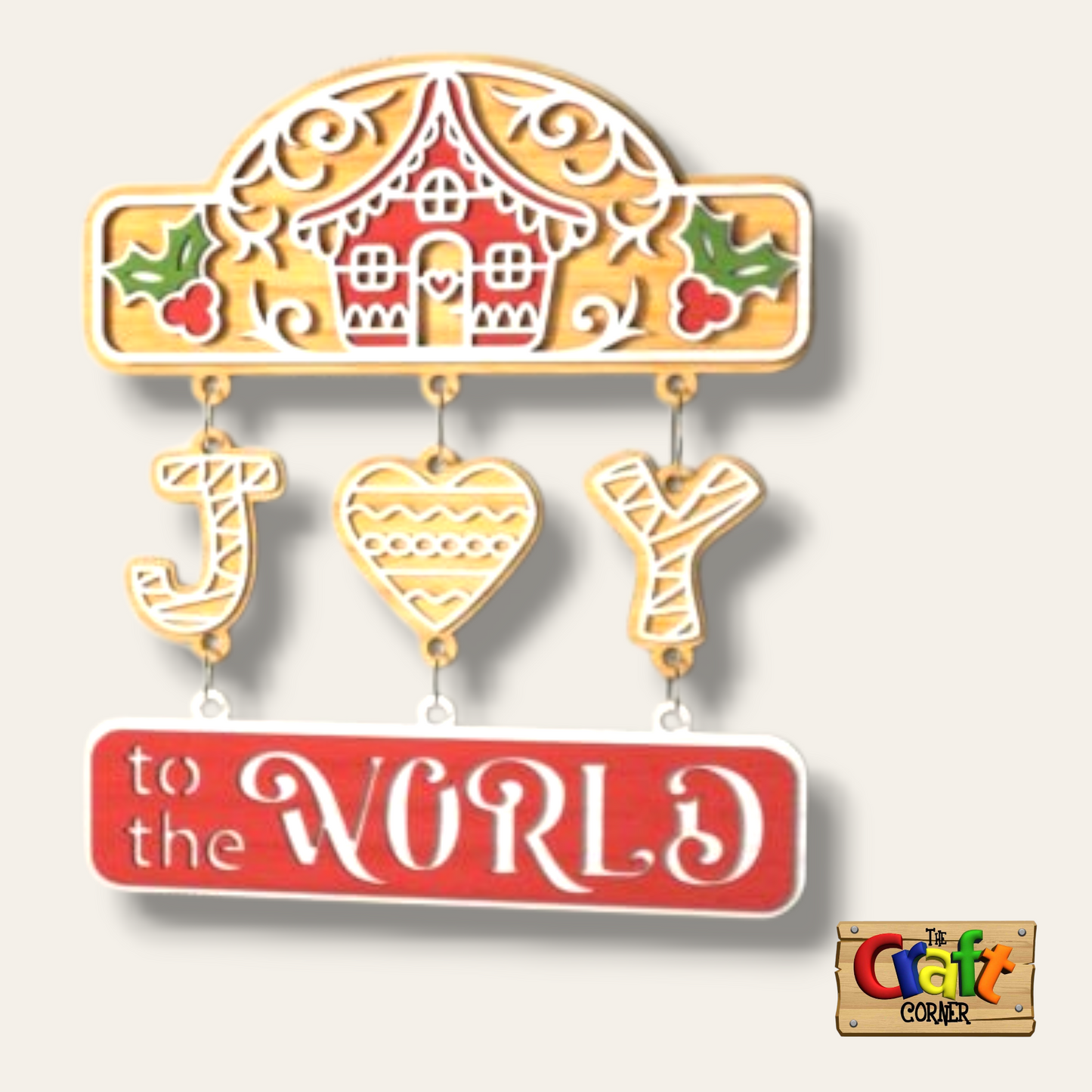 Christmas sign logs (Joy to the world)