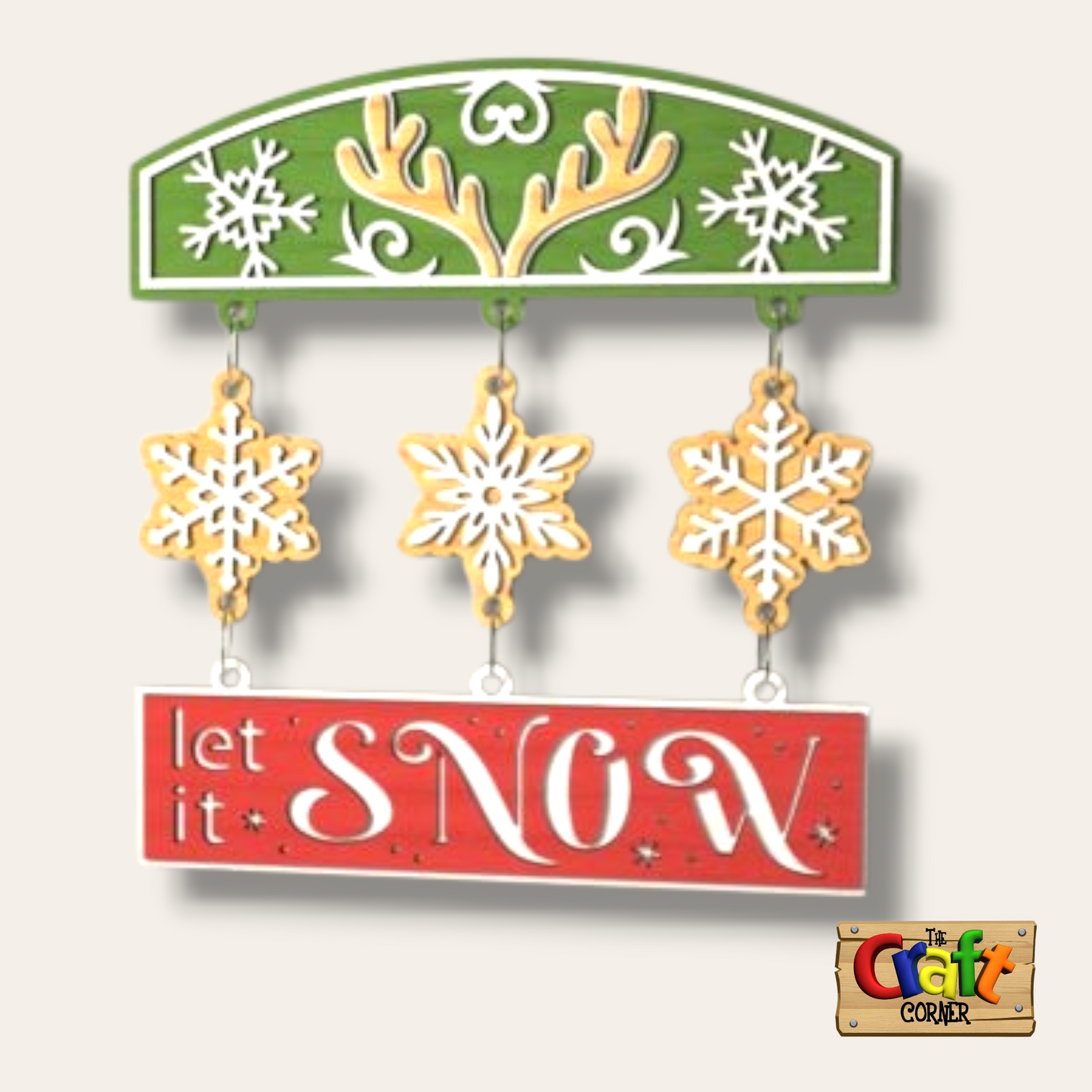 Christmas sign logs (Let it snow)