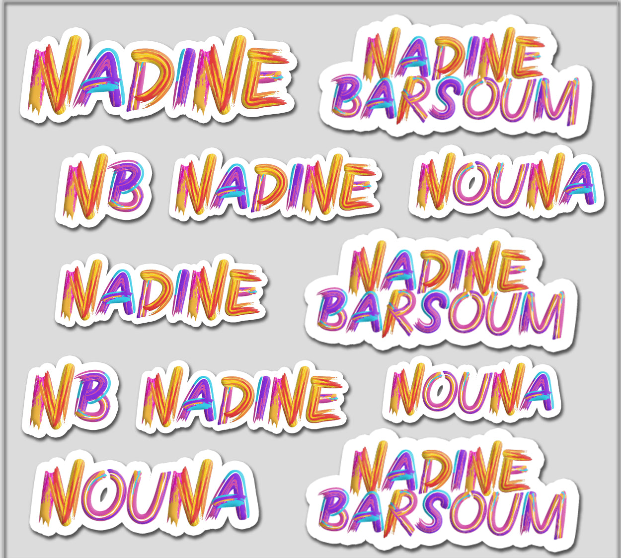 ""Name Cutout Chromatix"