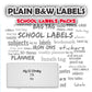 ""Plain Labels B&W"