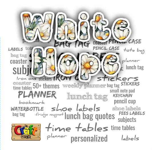Name Cutout White hope