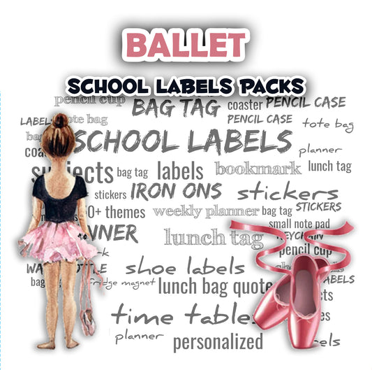 ""Ballet" School labels packs