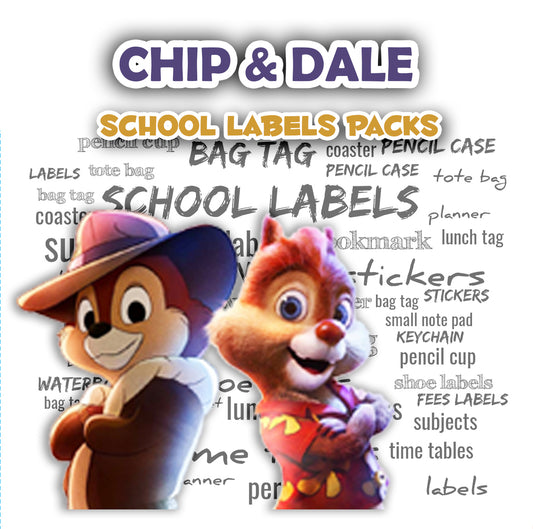""Chip & Dale" School labels Packs