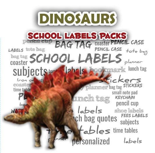 ""Dinosaurs" School labels packs