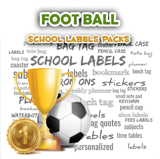 ""Football" school labels packs