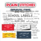 ""Plain Stitches" Separate items