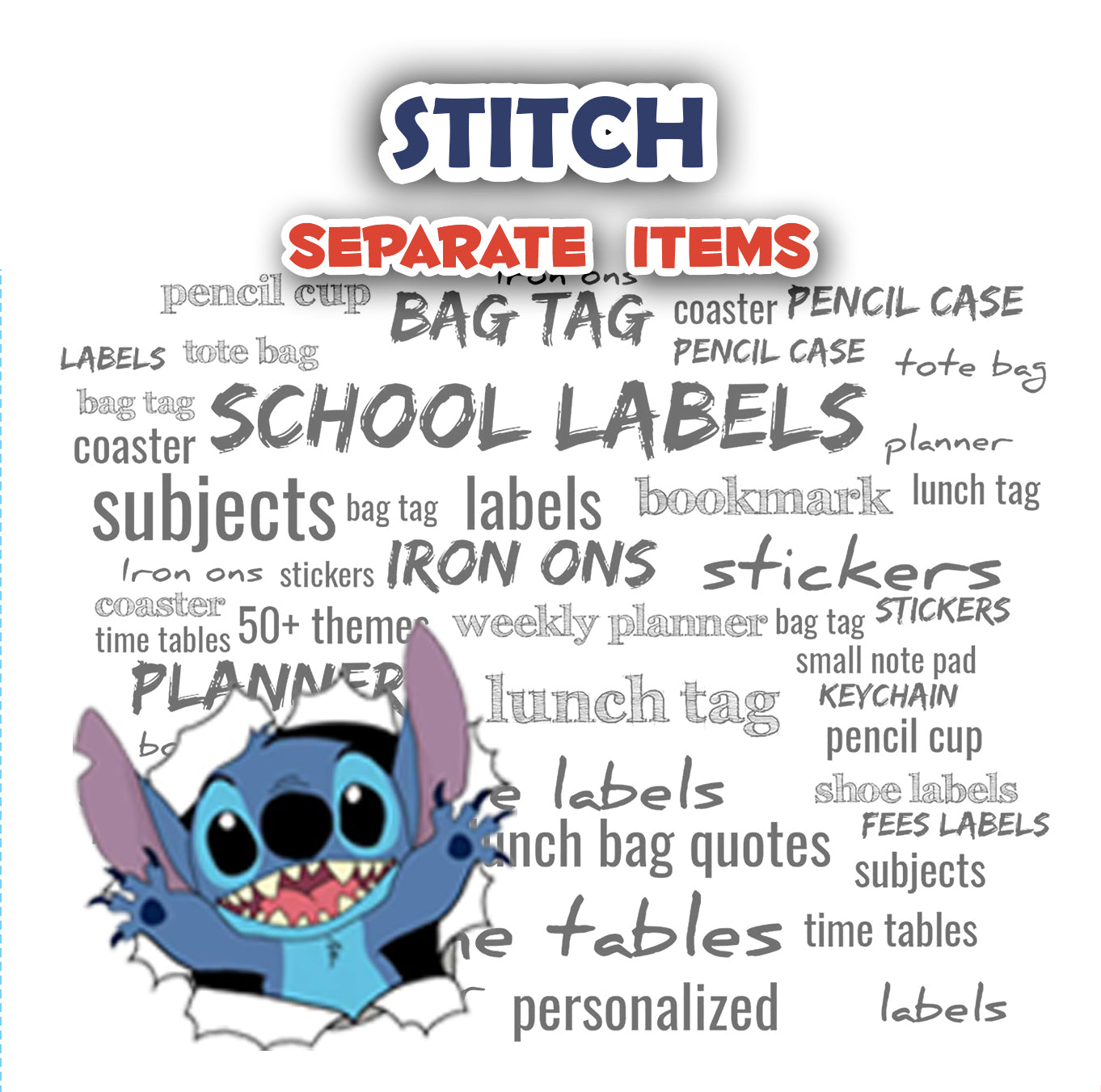 ""Stitch" Separate items