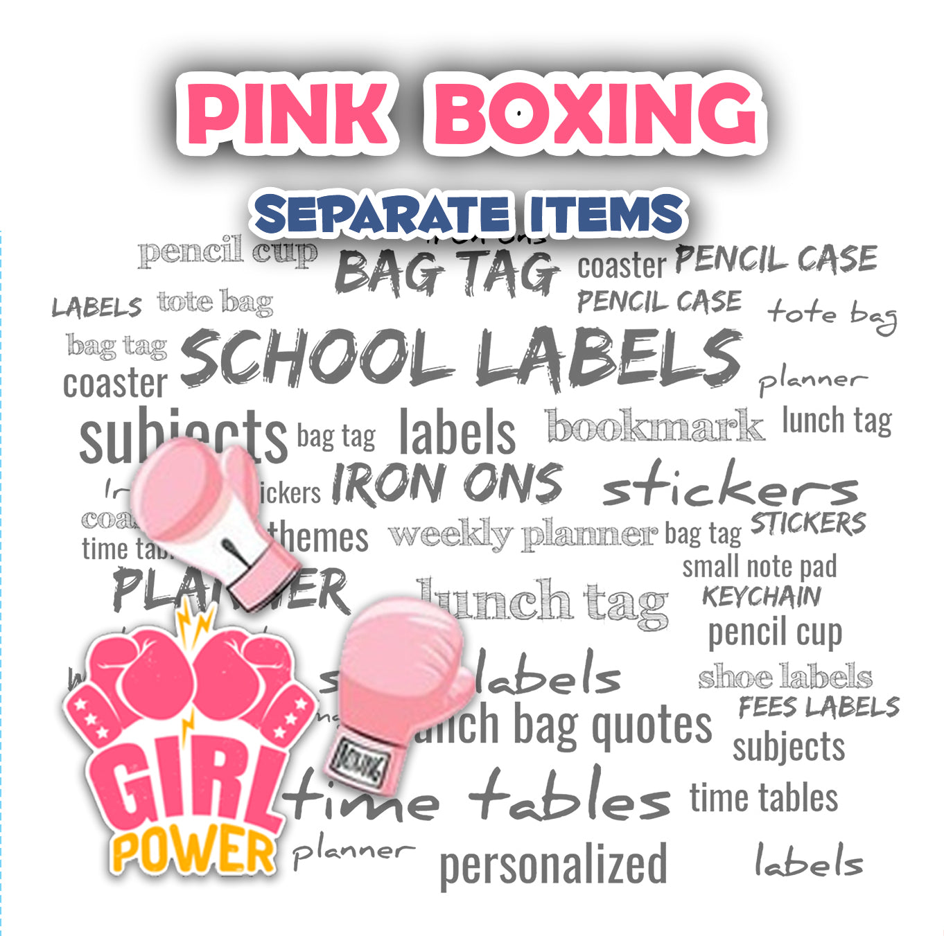 ""Pink boxing" Separate items