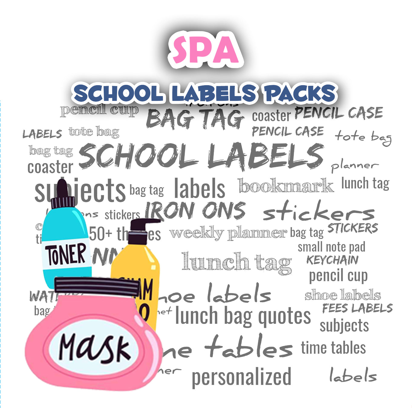 ""Spa" School labels packs