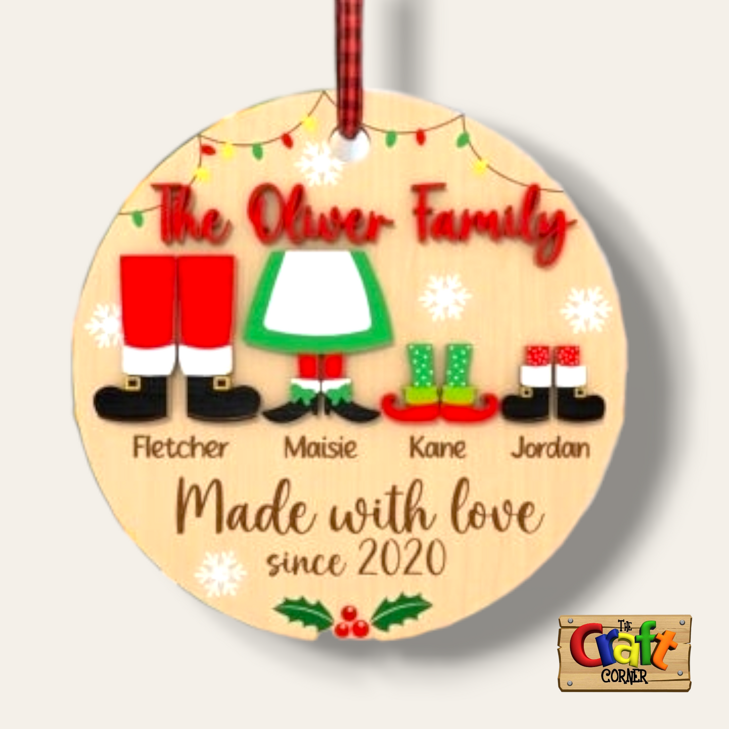 Christmas sign (Made with love family)