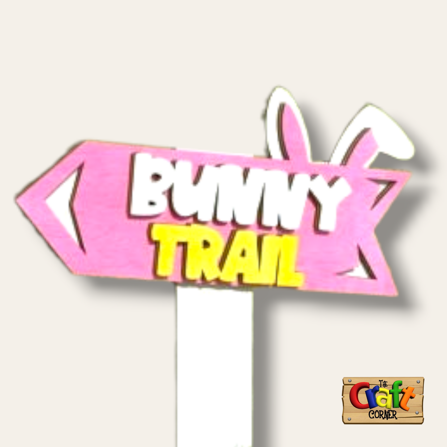 Easter garden sign (Bunny trail)