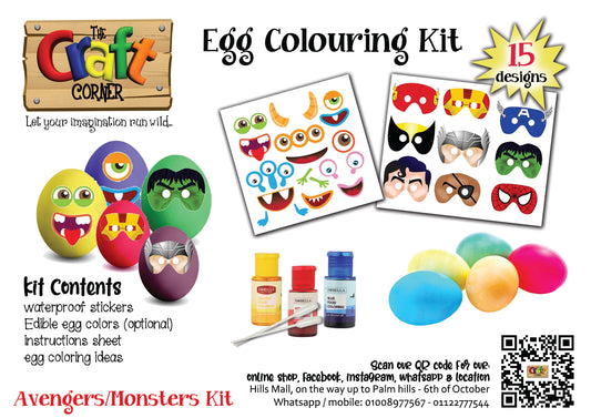 Egg colouring kit 1 (Monsters & avengers kit)
