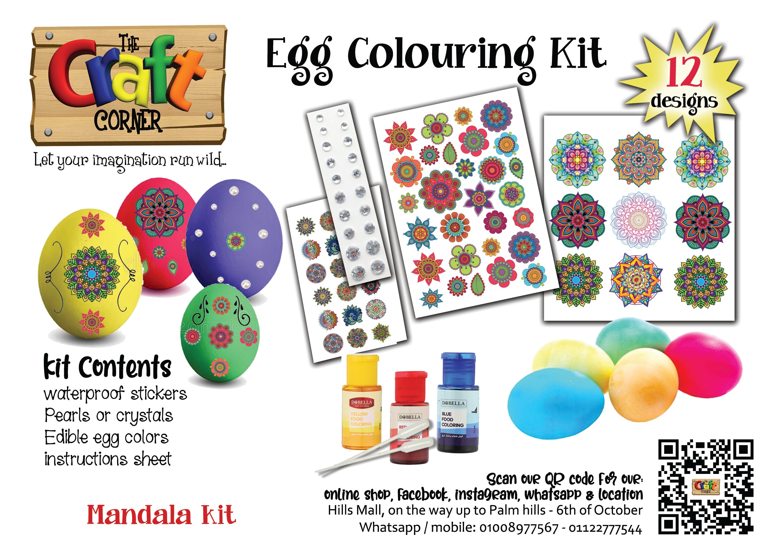 Egg colouring kit 3 (Mandala kit)