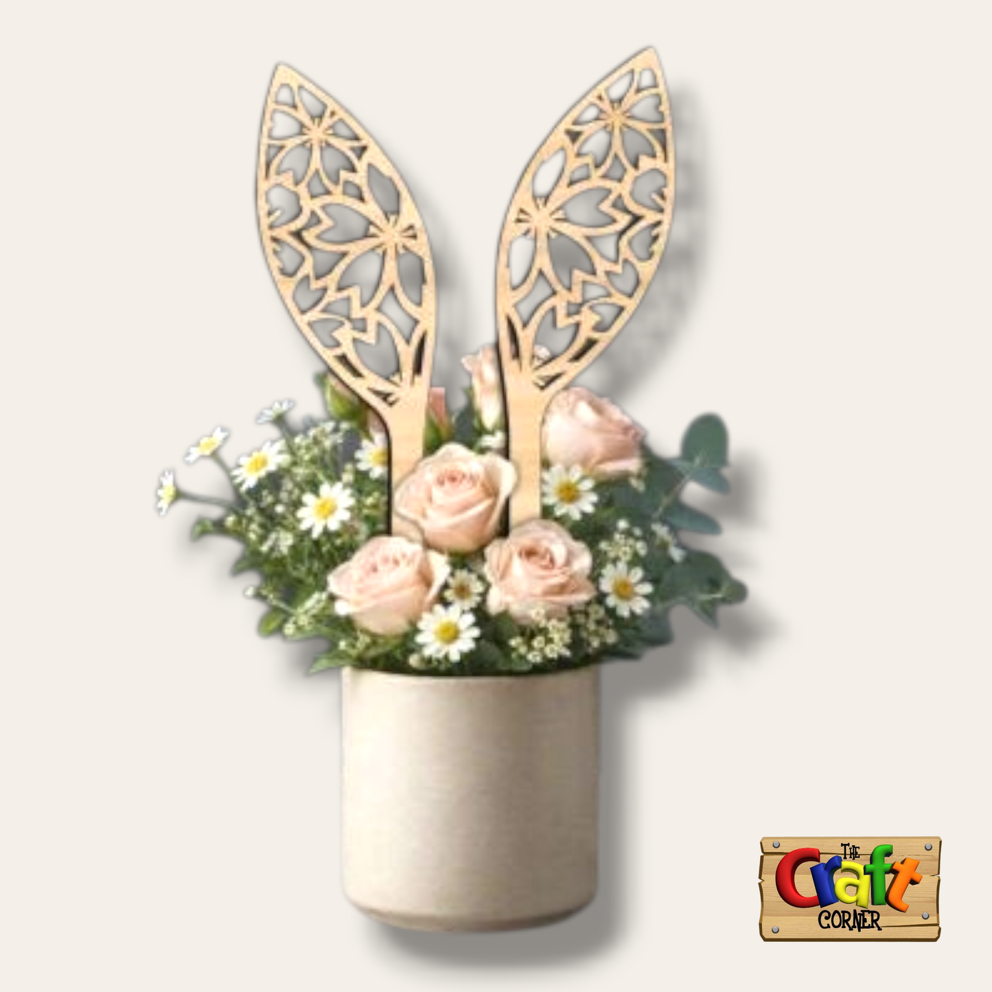Wooden bunny ears