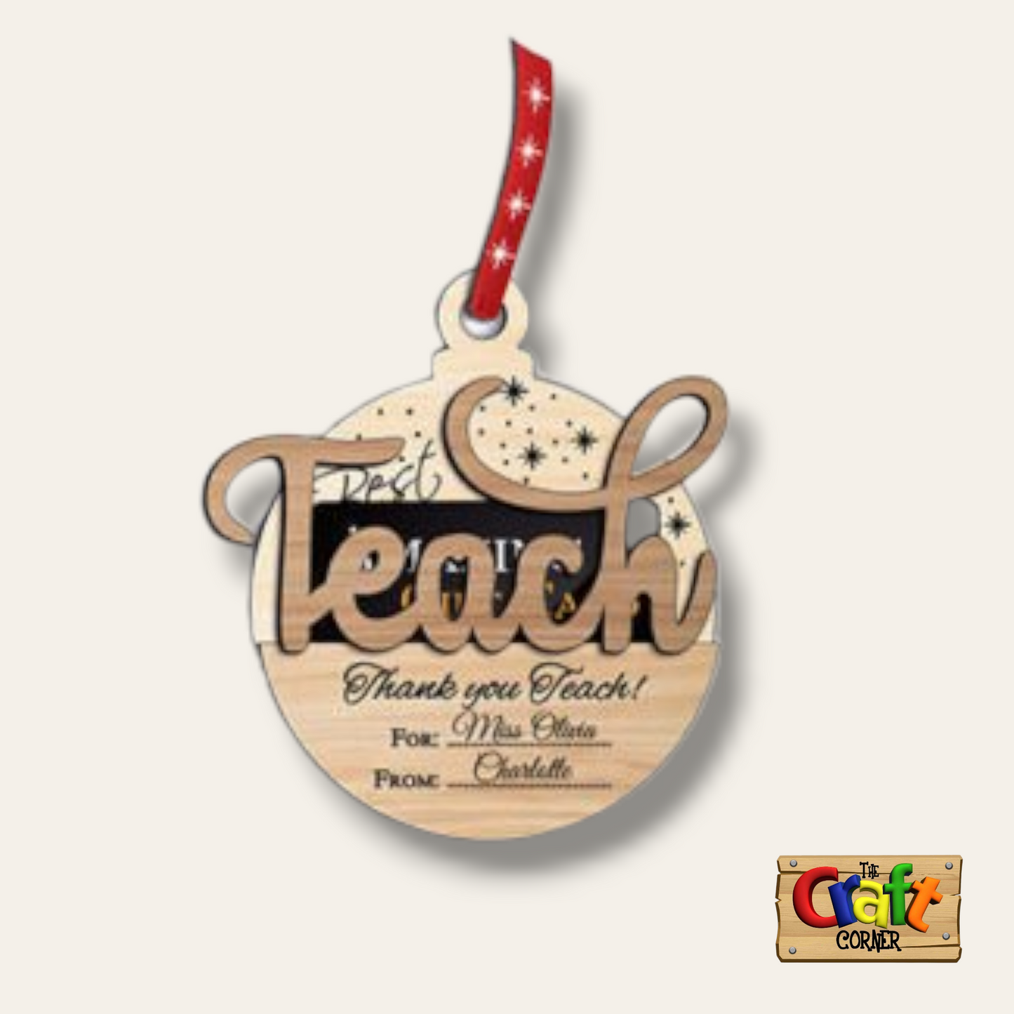 Gift card holder: teacher apple