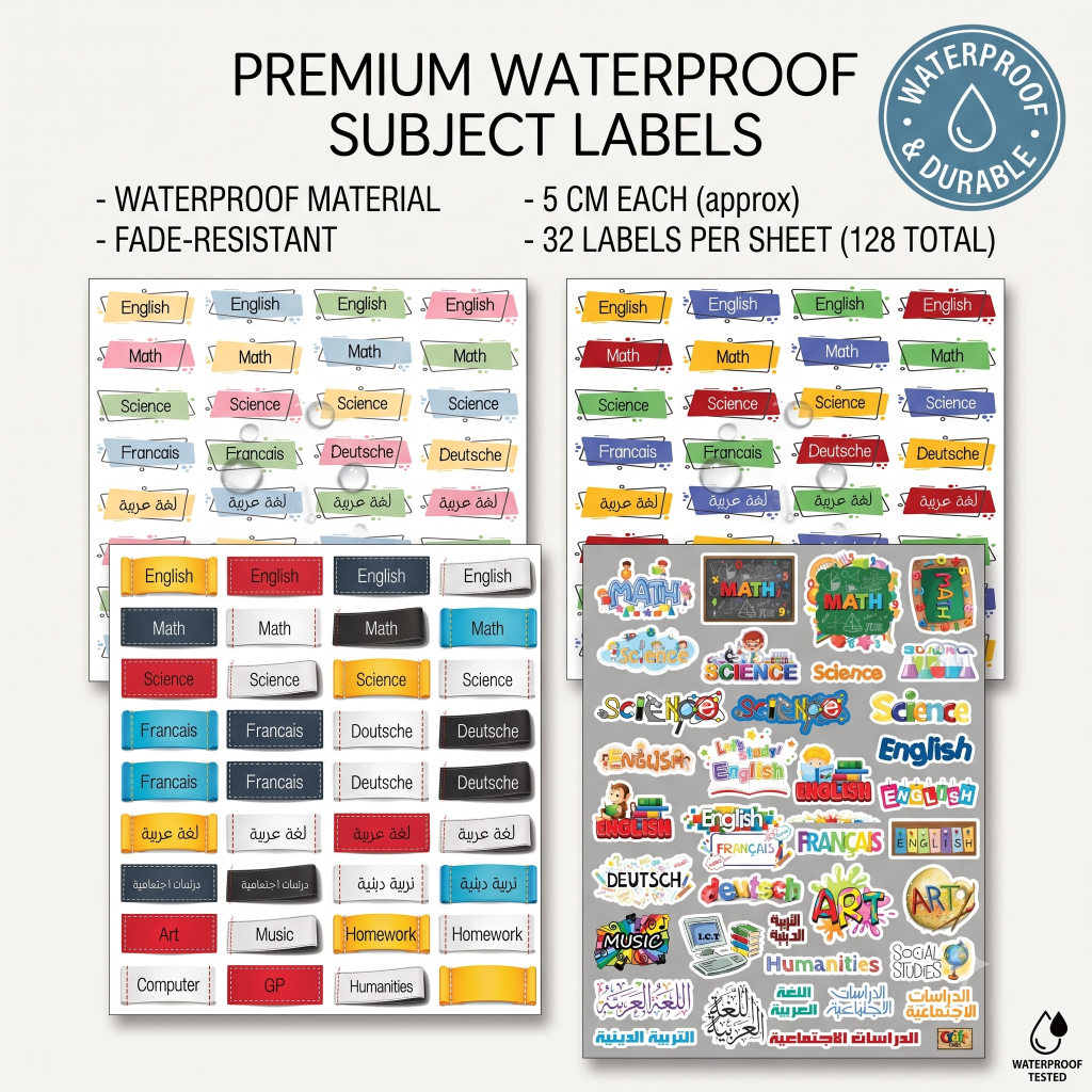 Non-themed: Subject waterproof labels
