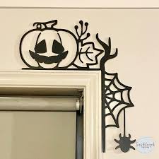 Decor: Halloween wooden door corner decor 2