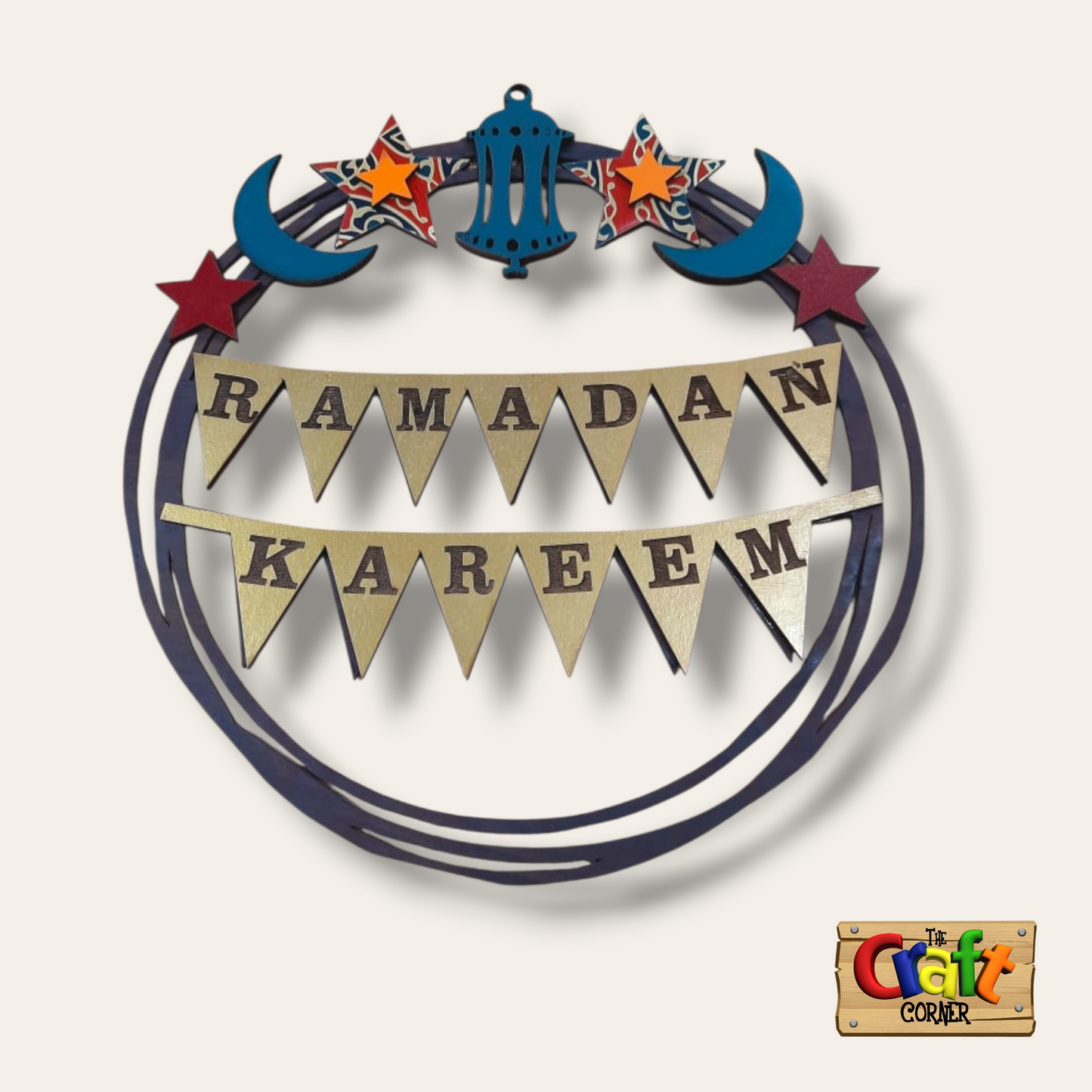 Wall art: Ramadan Wooden wreath