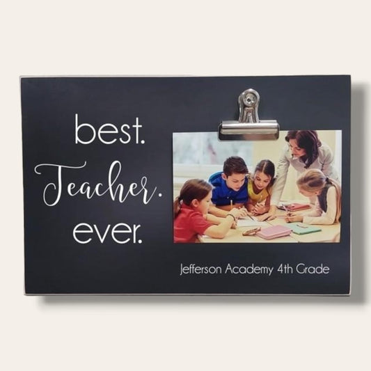 Best Teacher Board with picture لوحة خشب للمدرسة