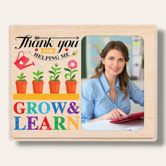 Thank you Teacher Board with picture لوحة خشب للمدرسة