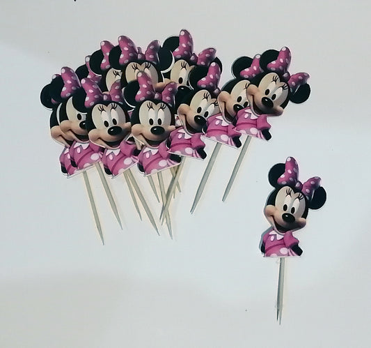 Cupcake toppers (cutout cardboard) "Minnie mouse" 1