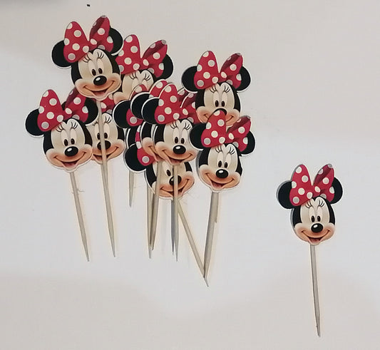 Cupcake toppers (cutout cardboard) "Minnie mouse" 2
