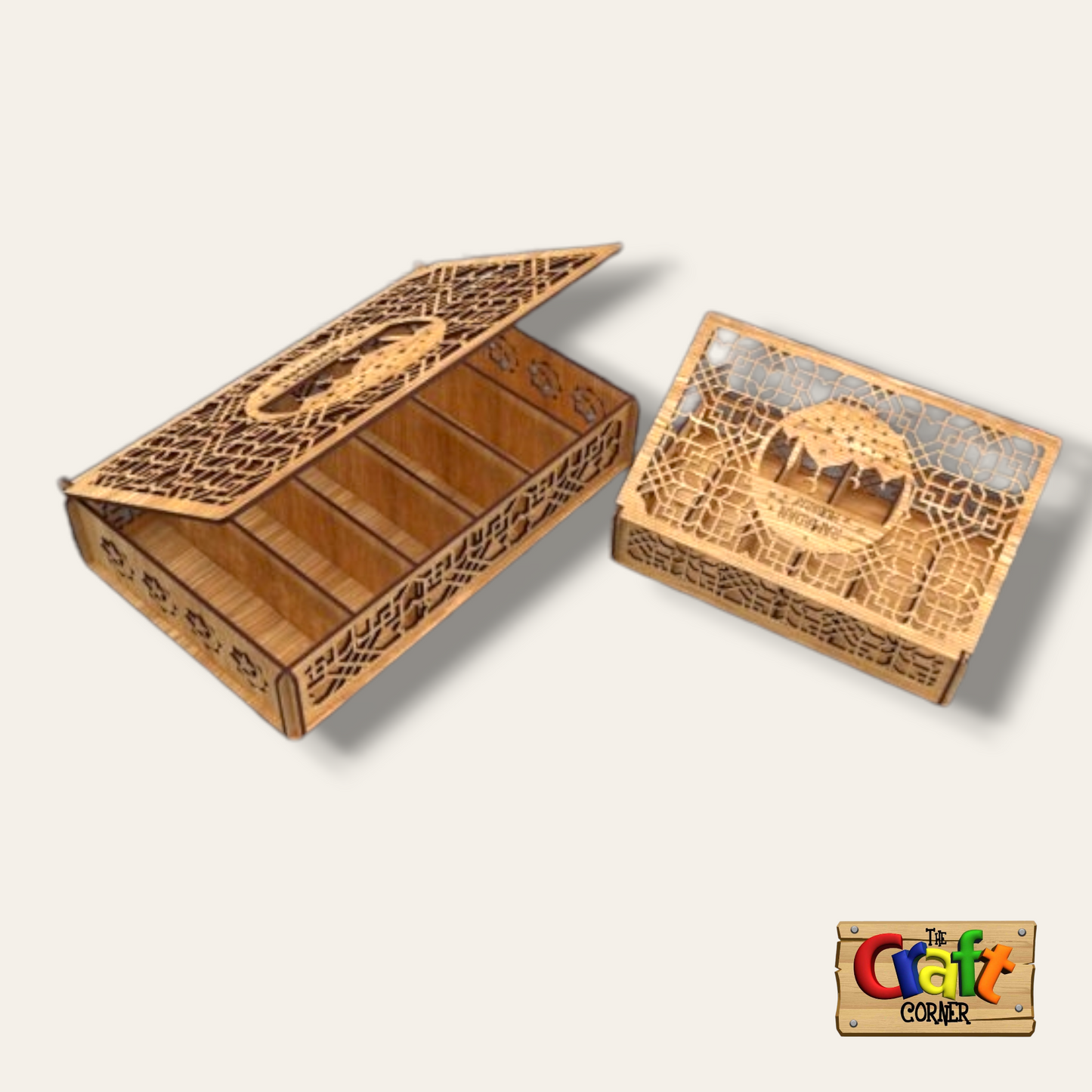 Box: Ramadan Wooden divided box