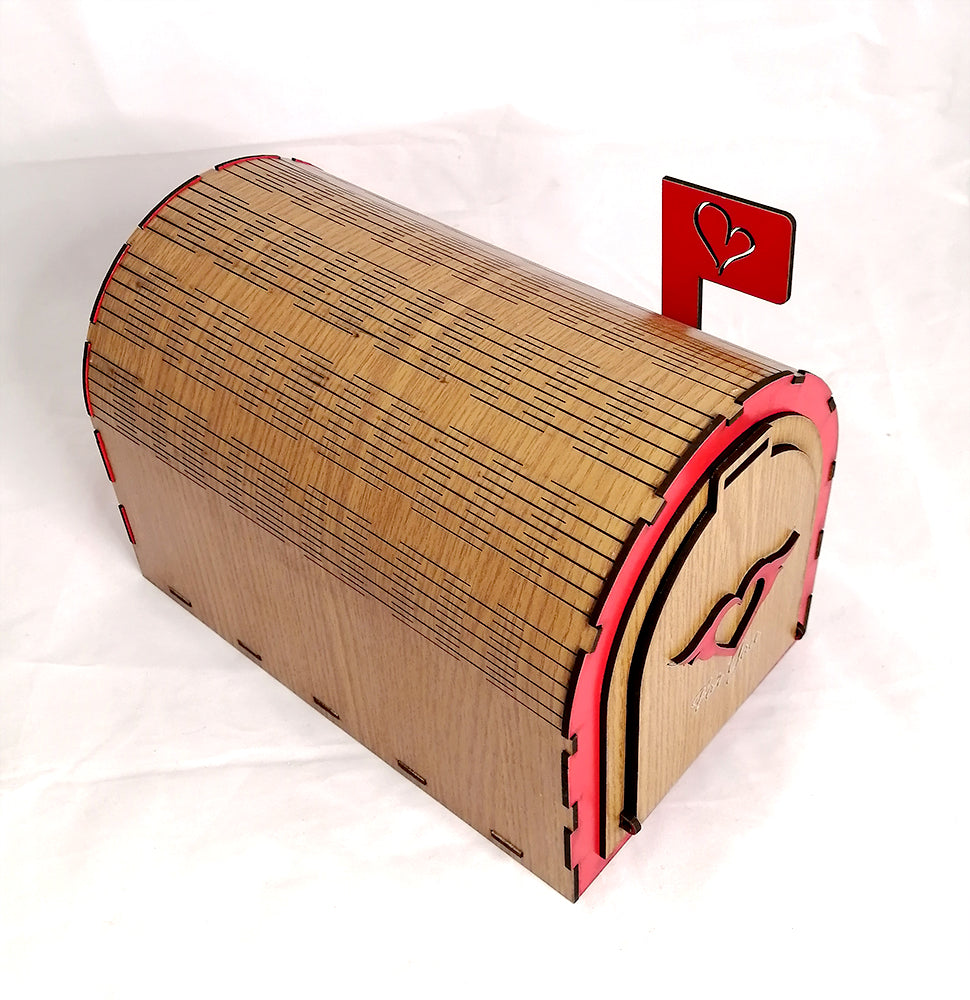 Wooden mailbox for valentine