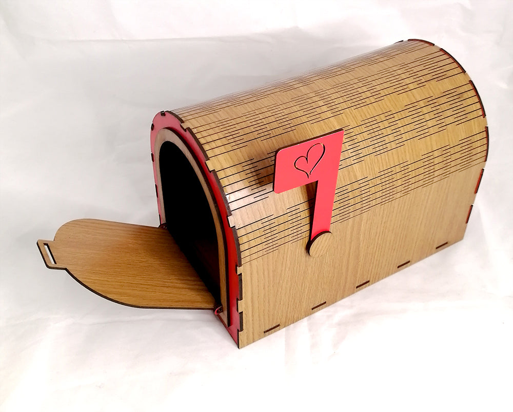 Wooden mailbox for valentine