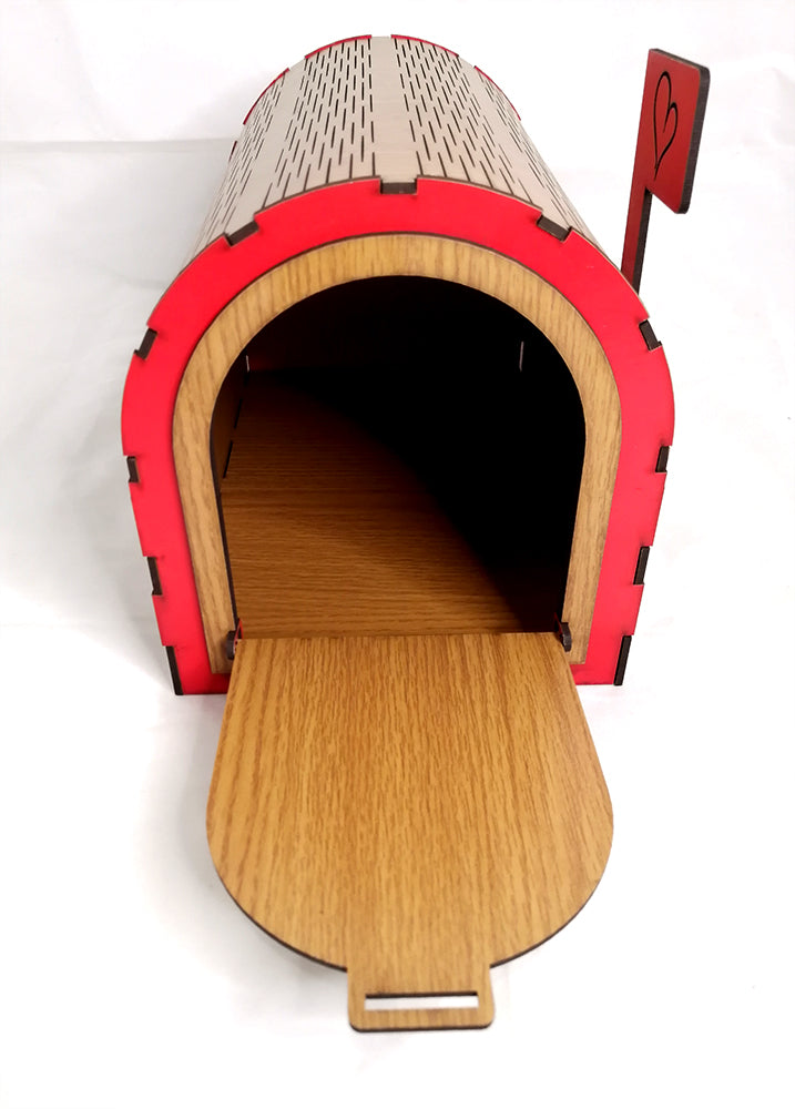 Wooden mailbox for valentine