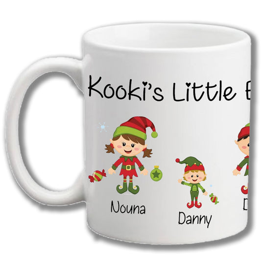 Personalized Christmas mug (Grandma's little elves)