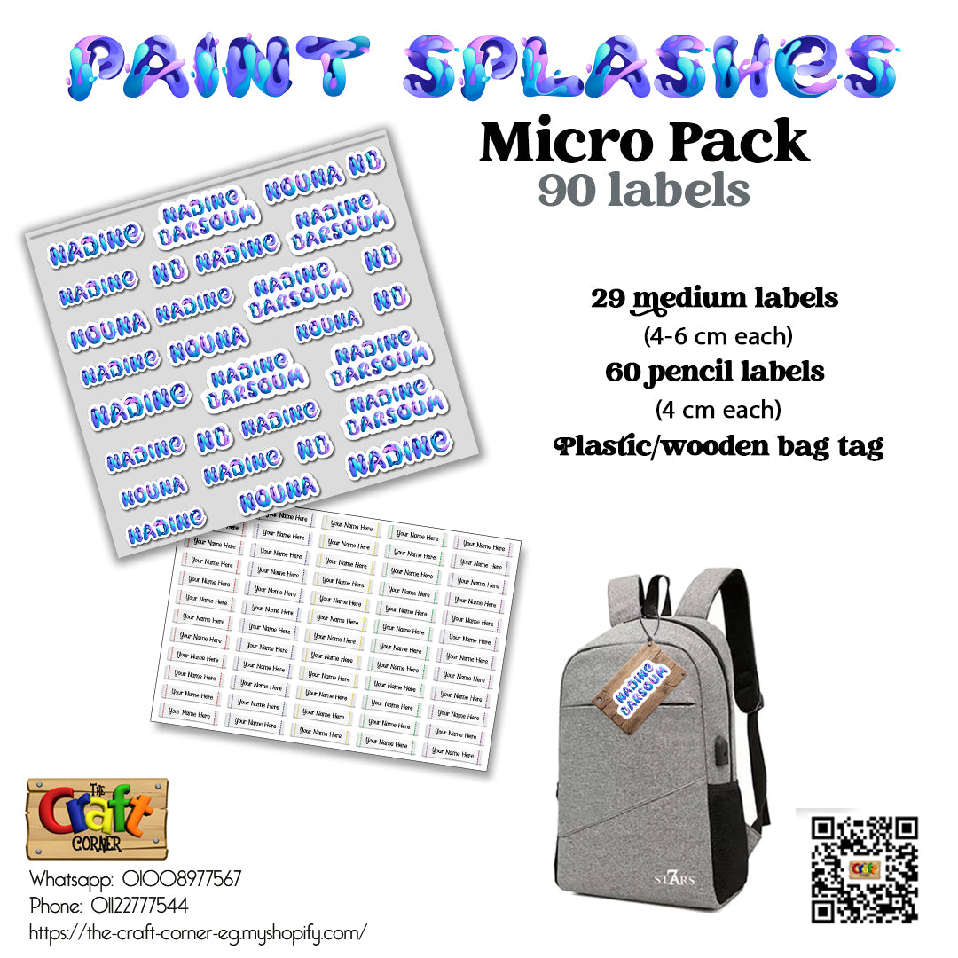 ""Name Cutout Paint Splashes"