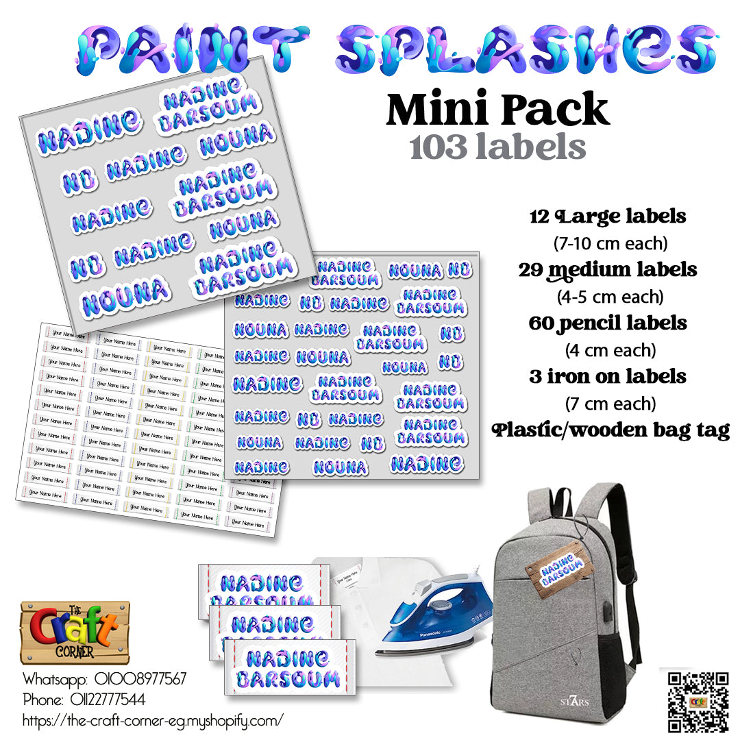 ""Name Cutout Paint Splashes"