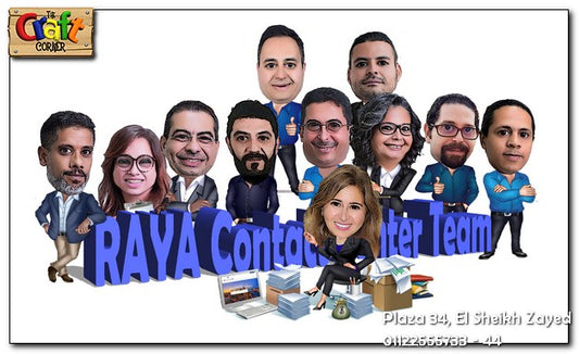 Caricature Wooden Stand Team 7