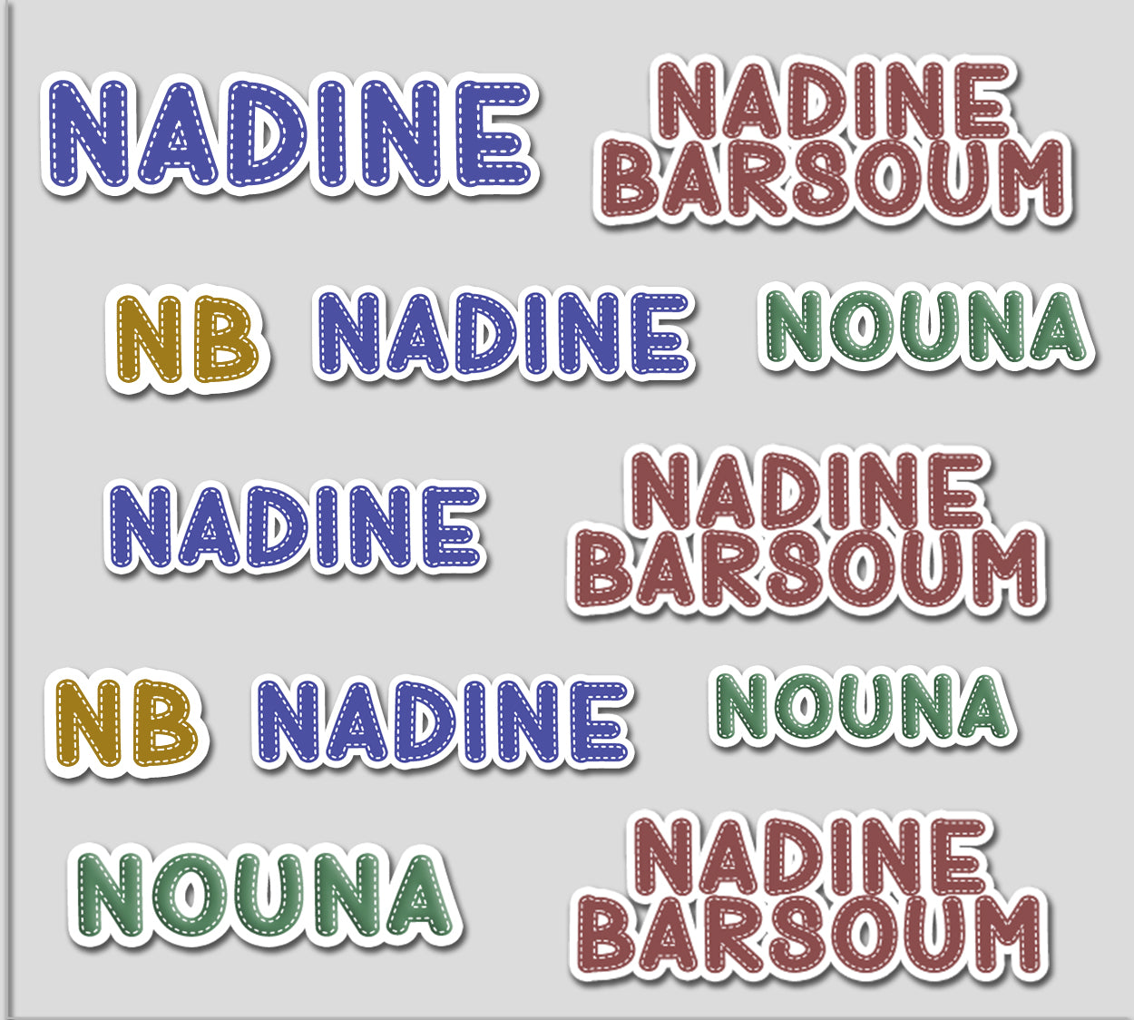""Name Cutout Stitches"