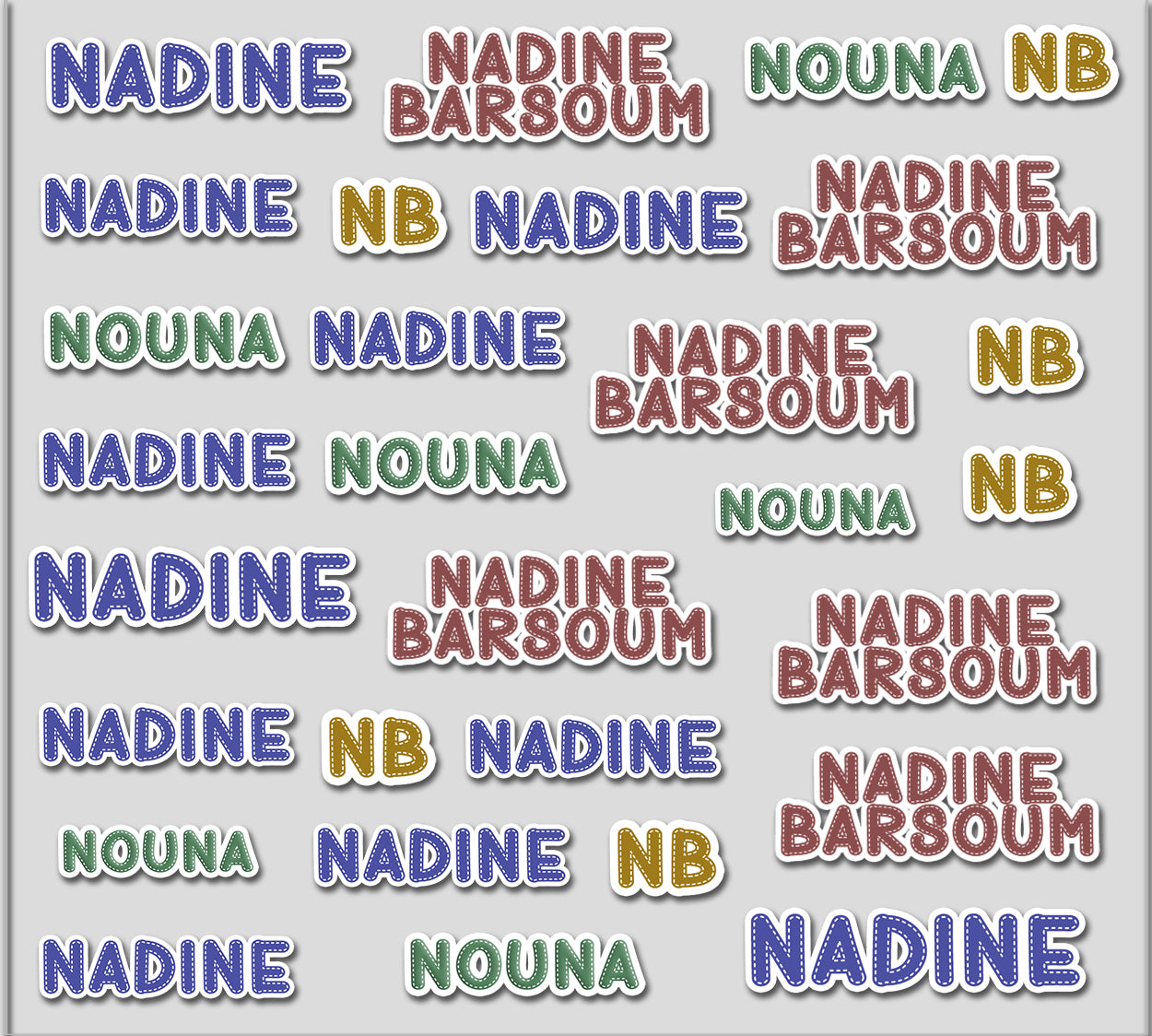 ""Name Cutout Stitches"