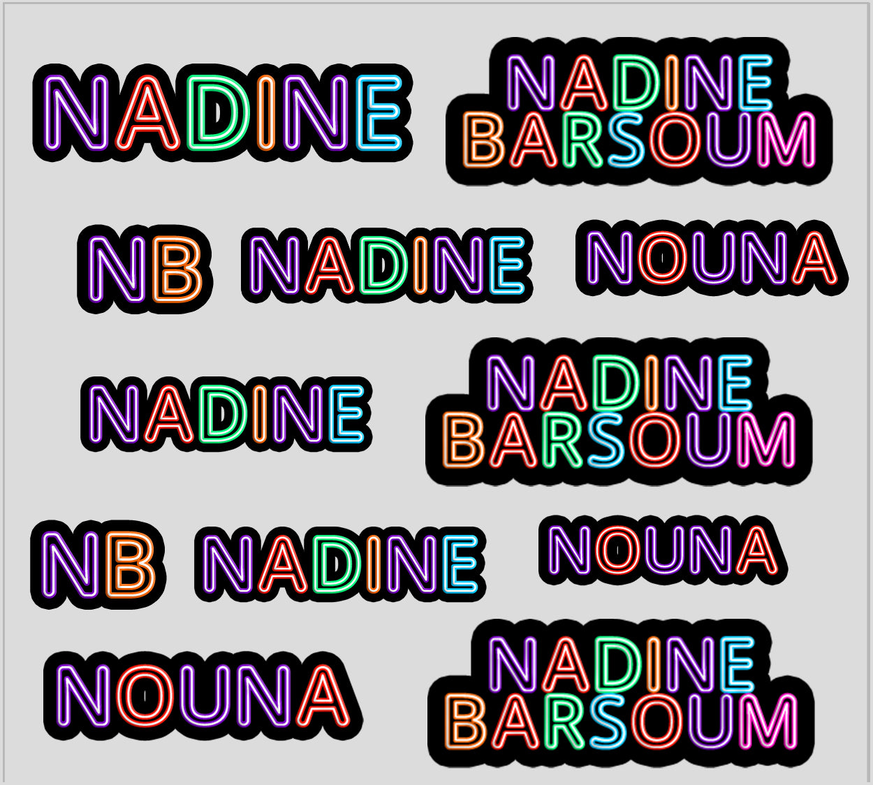 ""Name Cutout Neon"