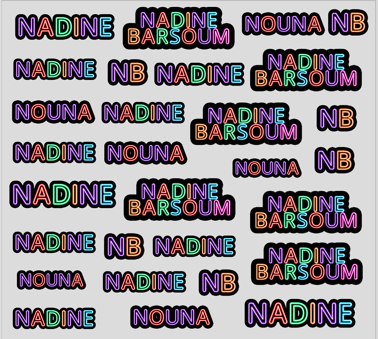 ""Name Cutout Neon"