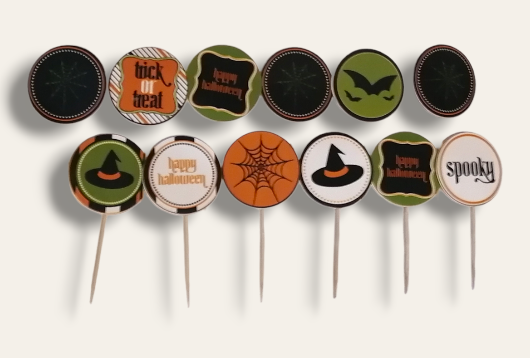 Cupcake toppers (cardboard) "halloween"