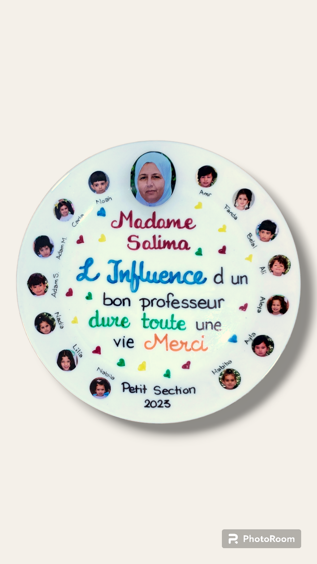 Real photo Sticker faces Class plates