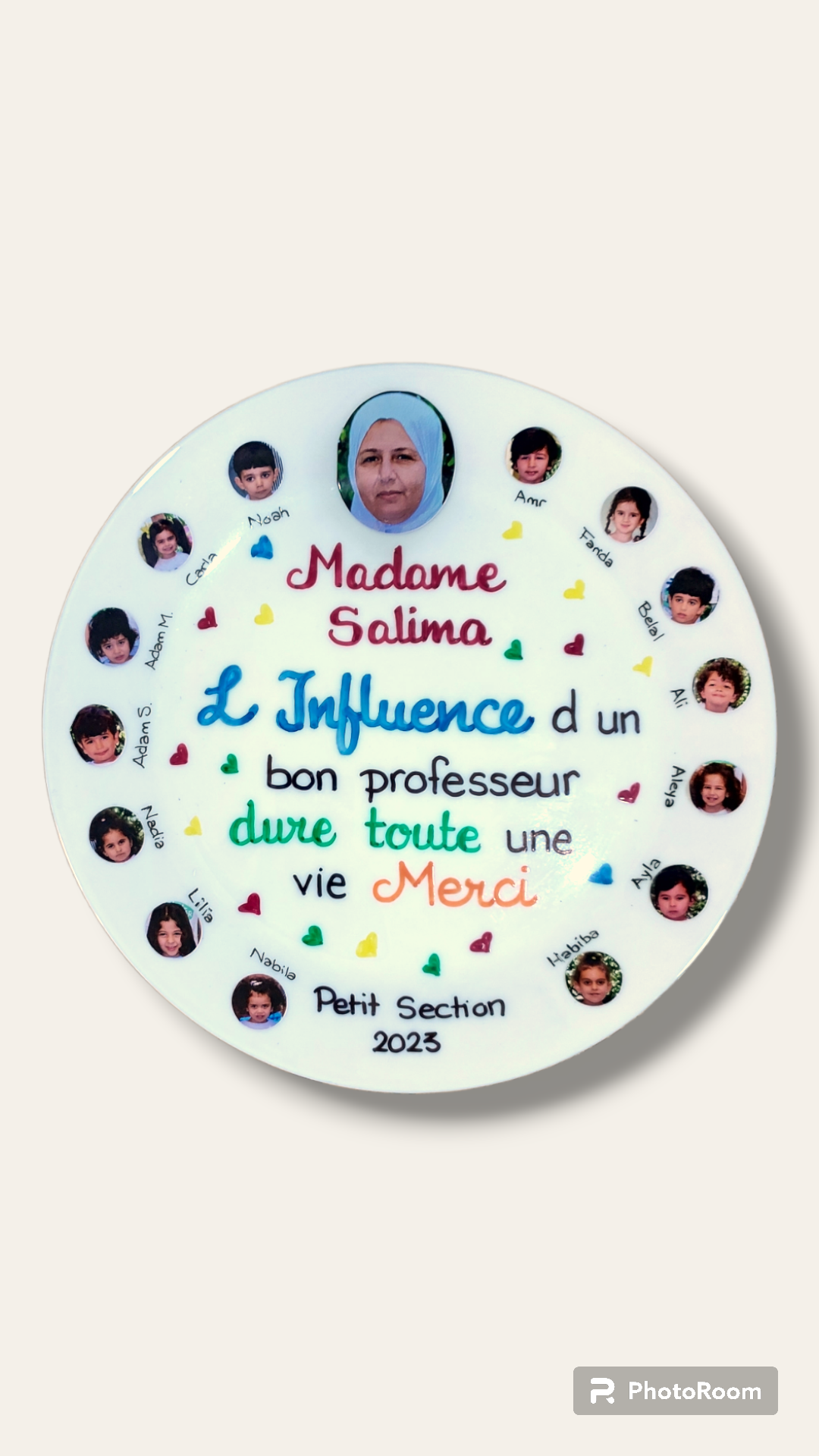 Real photo Sticker faces Class plates