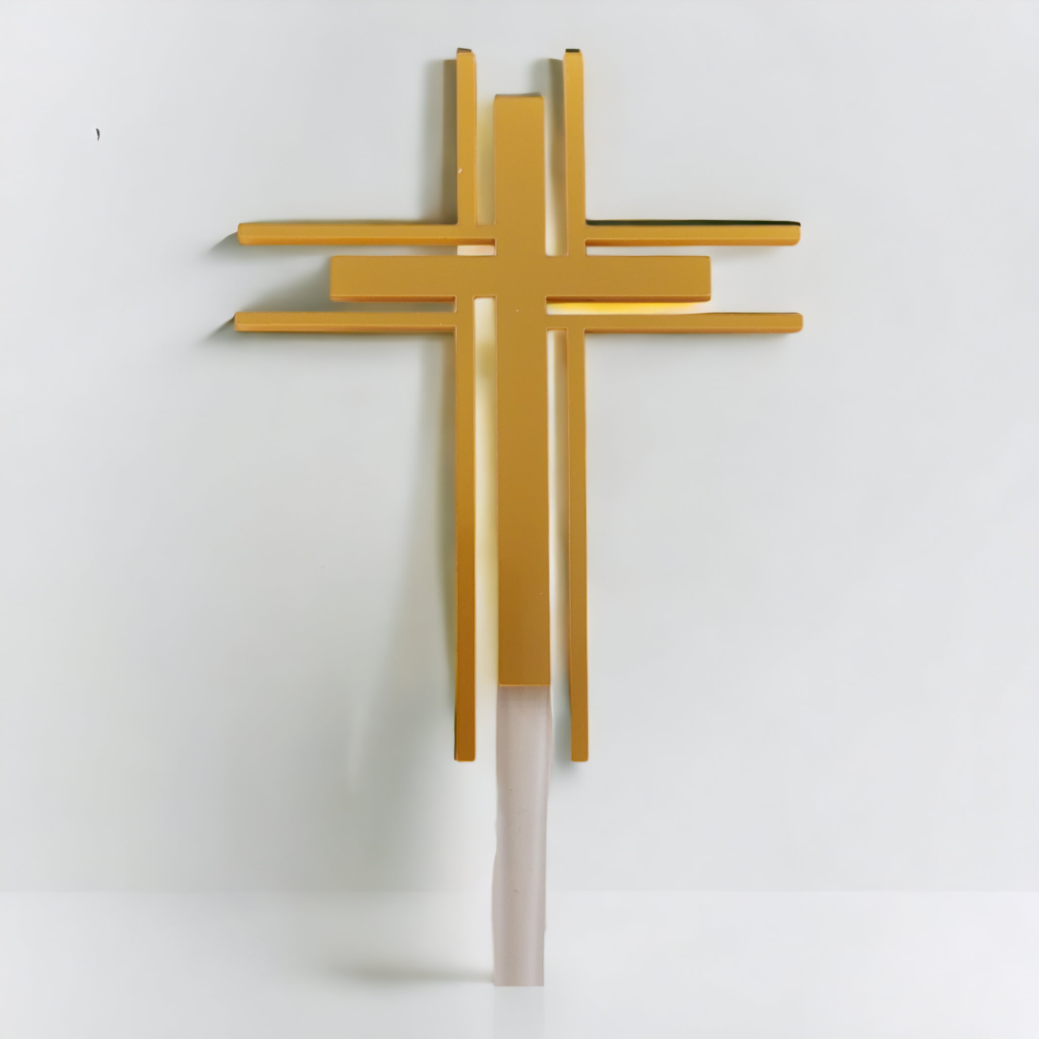 Matte acrylic topper (gold) "'cross"