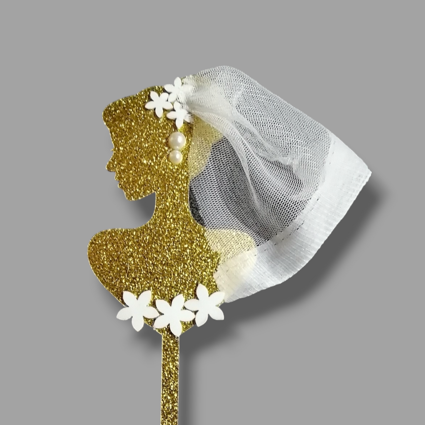 Glittery layered acrylic topper "Bride"