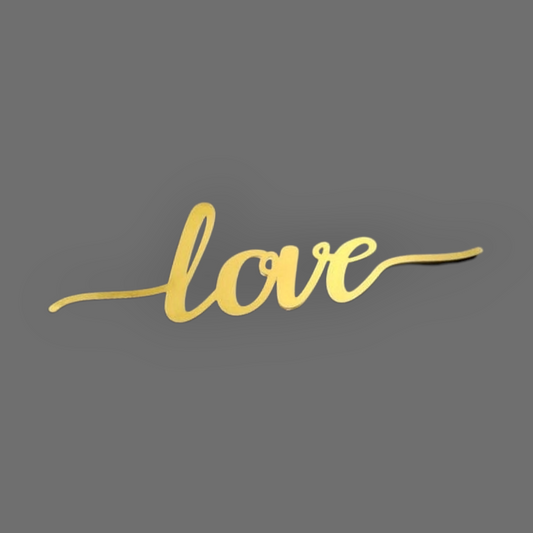 Matte acrylic topper (gold) "Love"