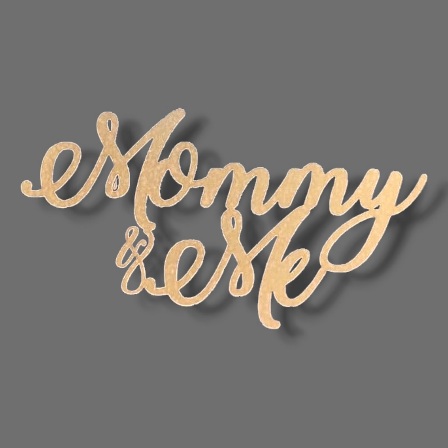 Matte acrylic topper (gold) "Mommy & me"
