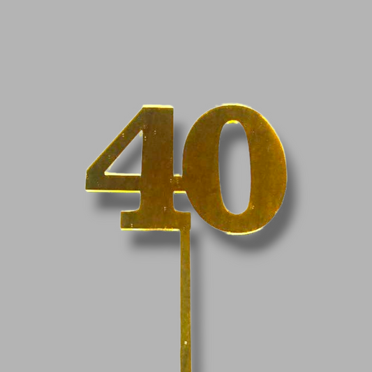 Mirror acrylic topper (gold) "Numbers"