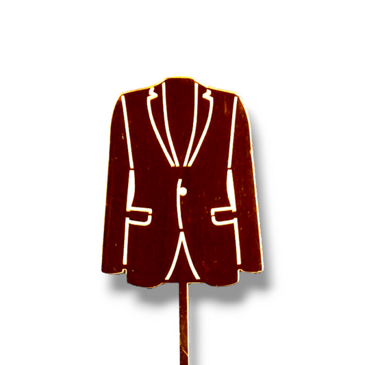 Mirror acrylic topper (gold) "Suit jacket"