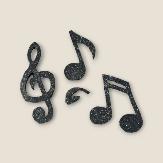 Cupcake toppers (foam) "musical notes"